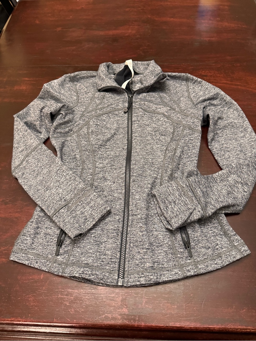 lululemon athletica Heathered Charcoal Zip-Front Bomber Jacket